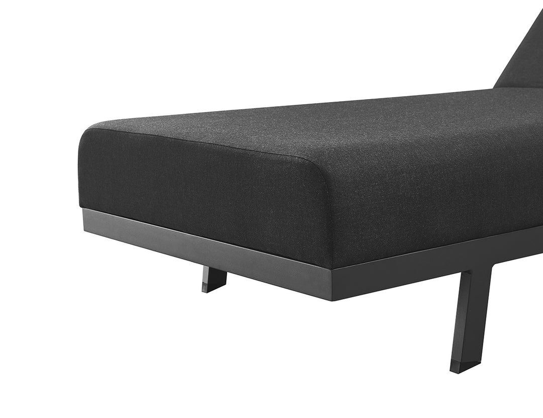 Plover Sunbrella Sun Lounger, Colour: Grey,