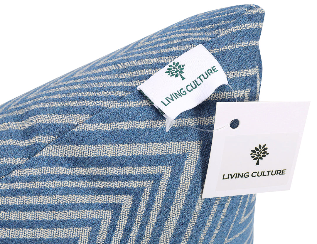 Whisper Outdoor Scatter Cushion 45 x 45cm Acrylic, Colour: Zigzag Blue,