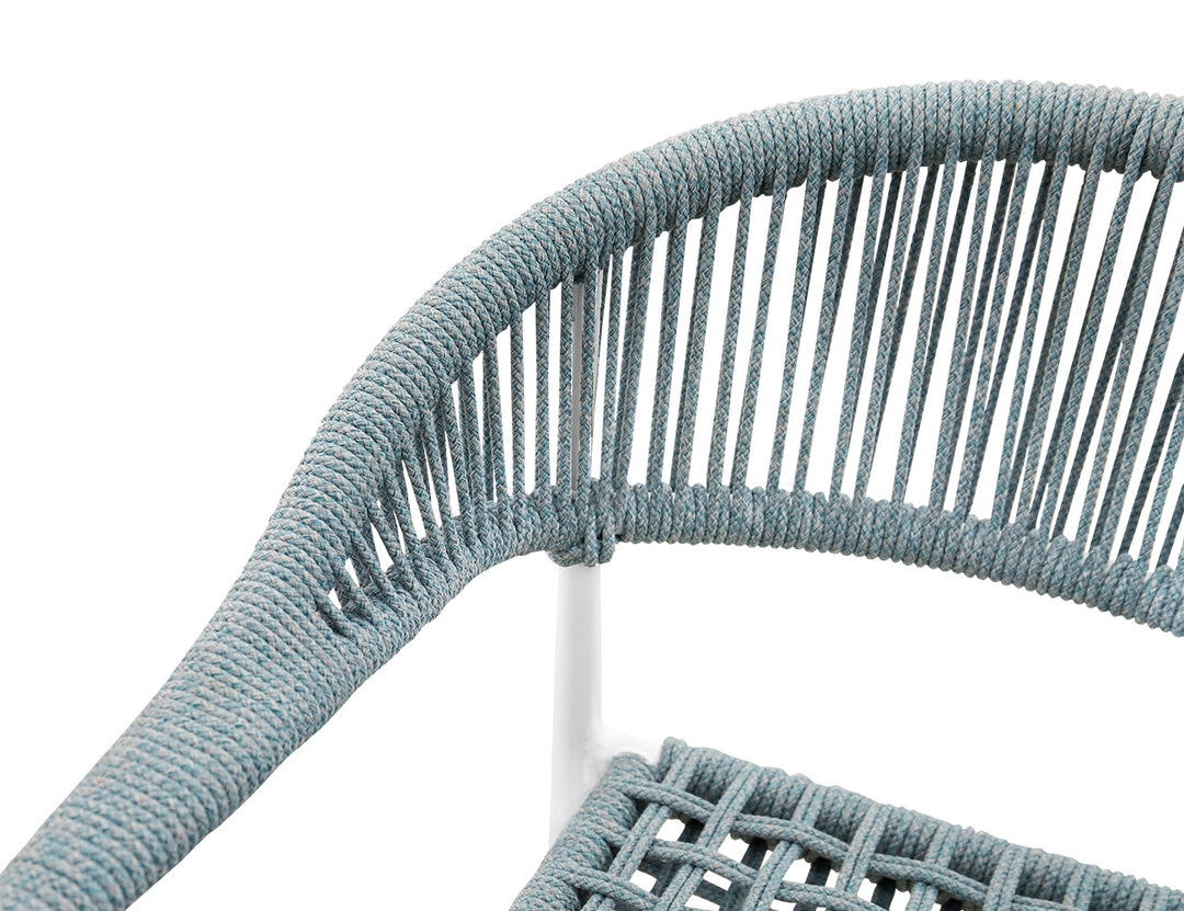 Magpie Aluminium And Rattan Dining Chair, Colour: White,