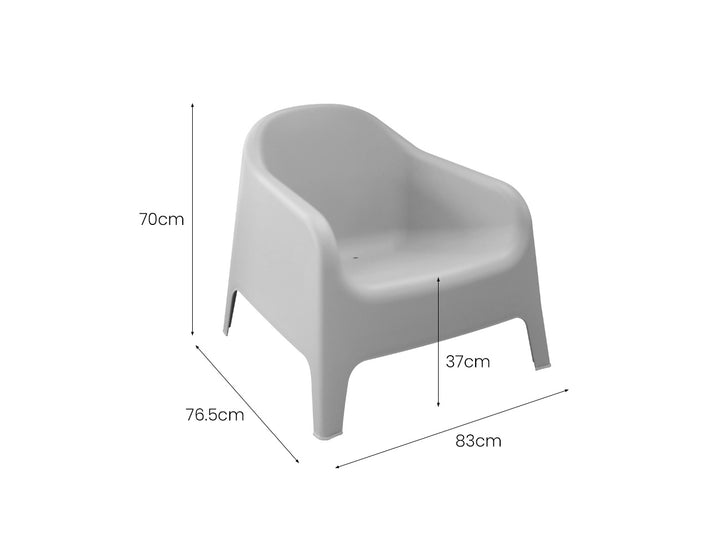 Bridget Outdoor Tub Chair, Colour: Light Grey,