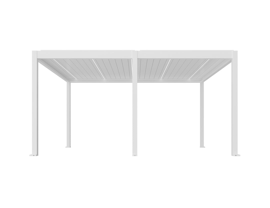 Caribbean Motorised Freestanding Louvre Roof Aluminium Pergola, Size: 4 x 4m, Colour: Black