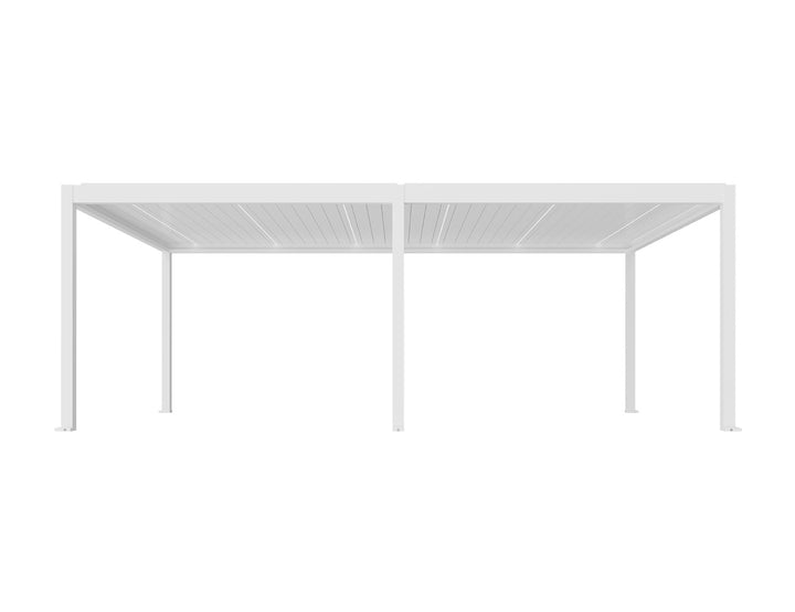 Caribbean Motorised Freestanding Louvre Roof Aluminium Pergola, Size: 7 x 4m, Colour: White