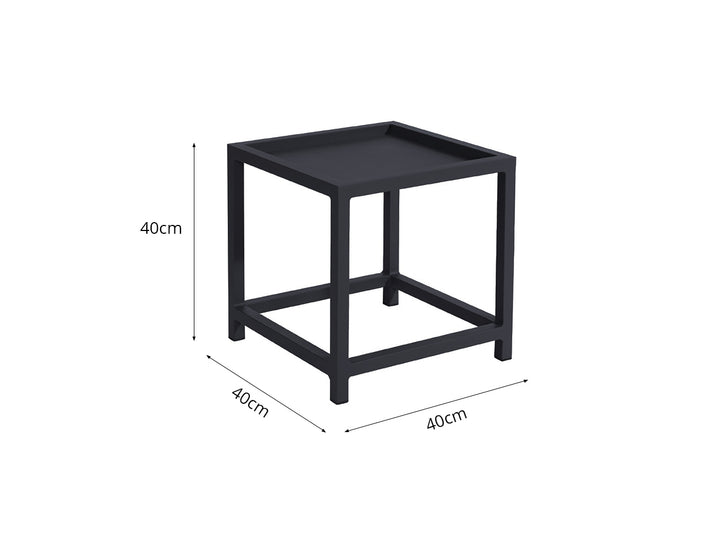 Florican Aluminium Outdoor Side Table, Colour: Grey,