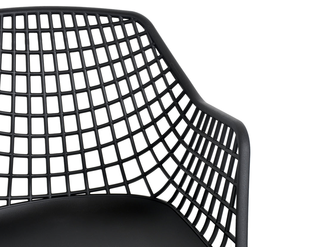 Ava Outdoor Dining Armchair, Colour: Black,