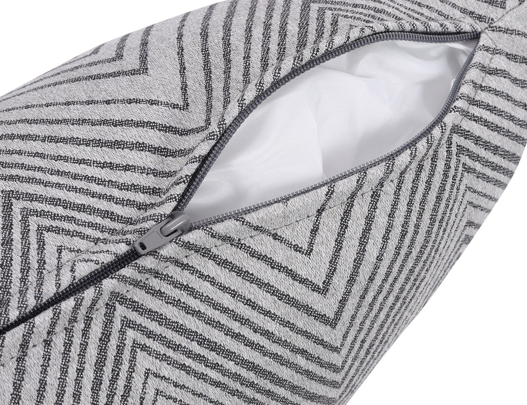 Whisper Outdoor Scatter Cushion 45 x 45cm Acrylic, Colour: Zigzag Grey,