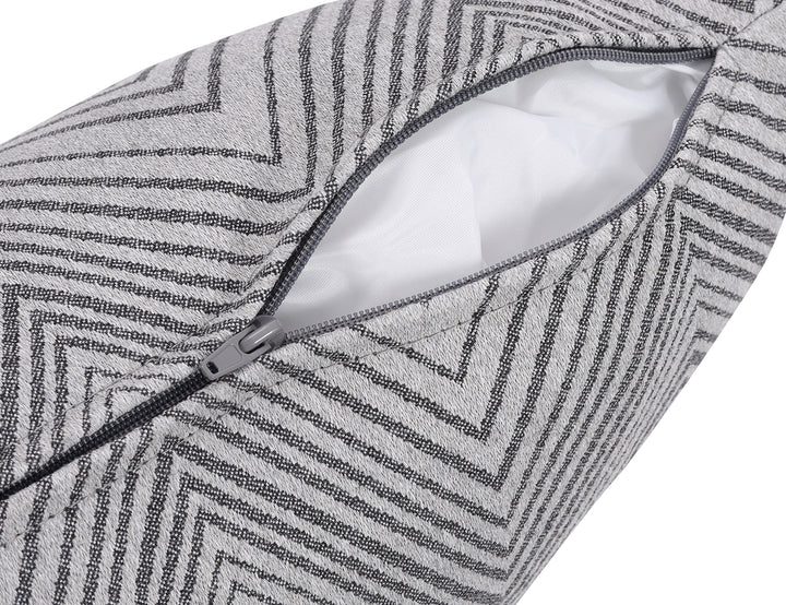 Whisper Outdoor Scatter Cushion 45 x 45cm Acrylic, Colour: Zigzag Grey,