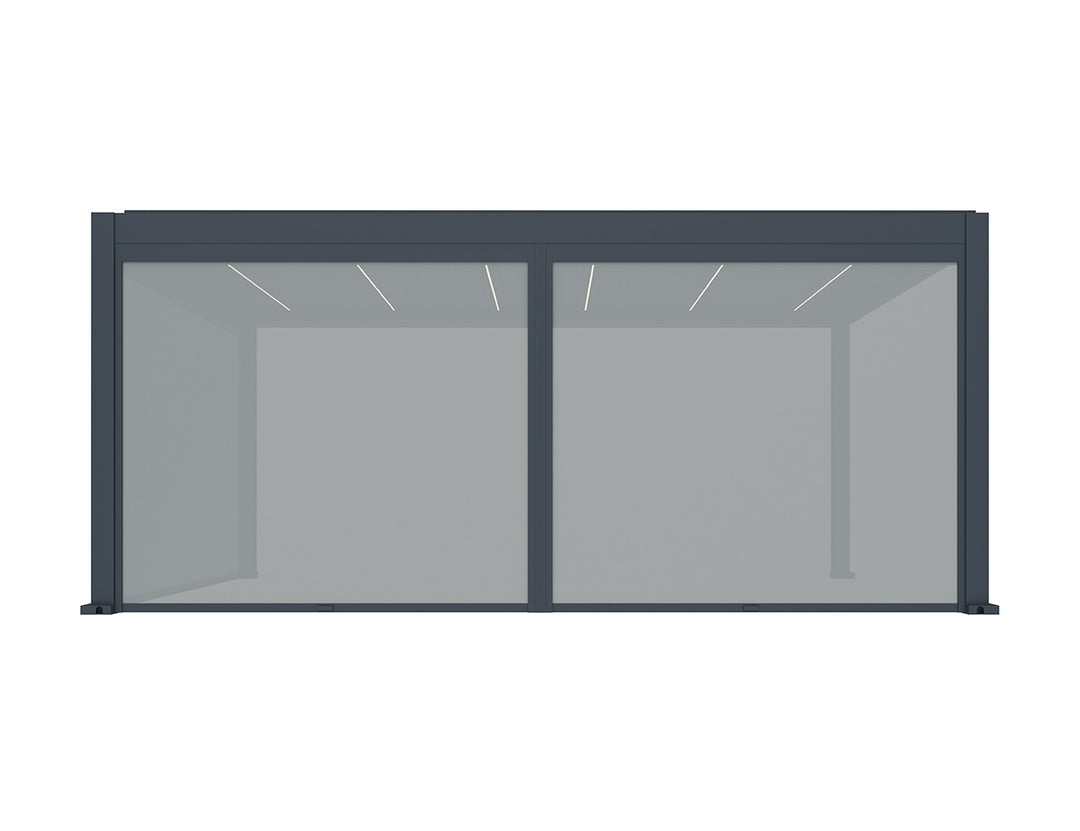 Tasman Freestanding Pergola Retractable Shade Blind, Size: 5m, Colour: Charcoal