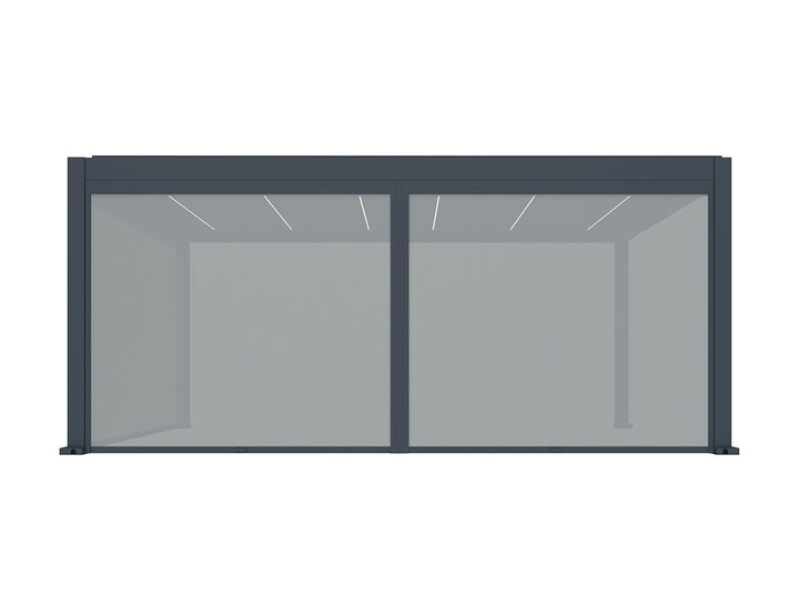 Tasman Freestanding Pergola Retractable Shade Blind, Size: 5m, Colour: Charcoal