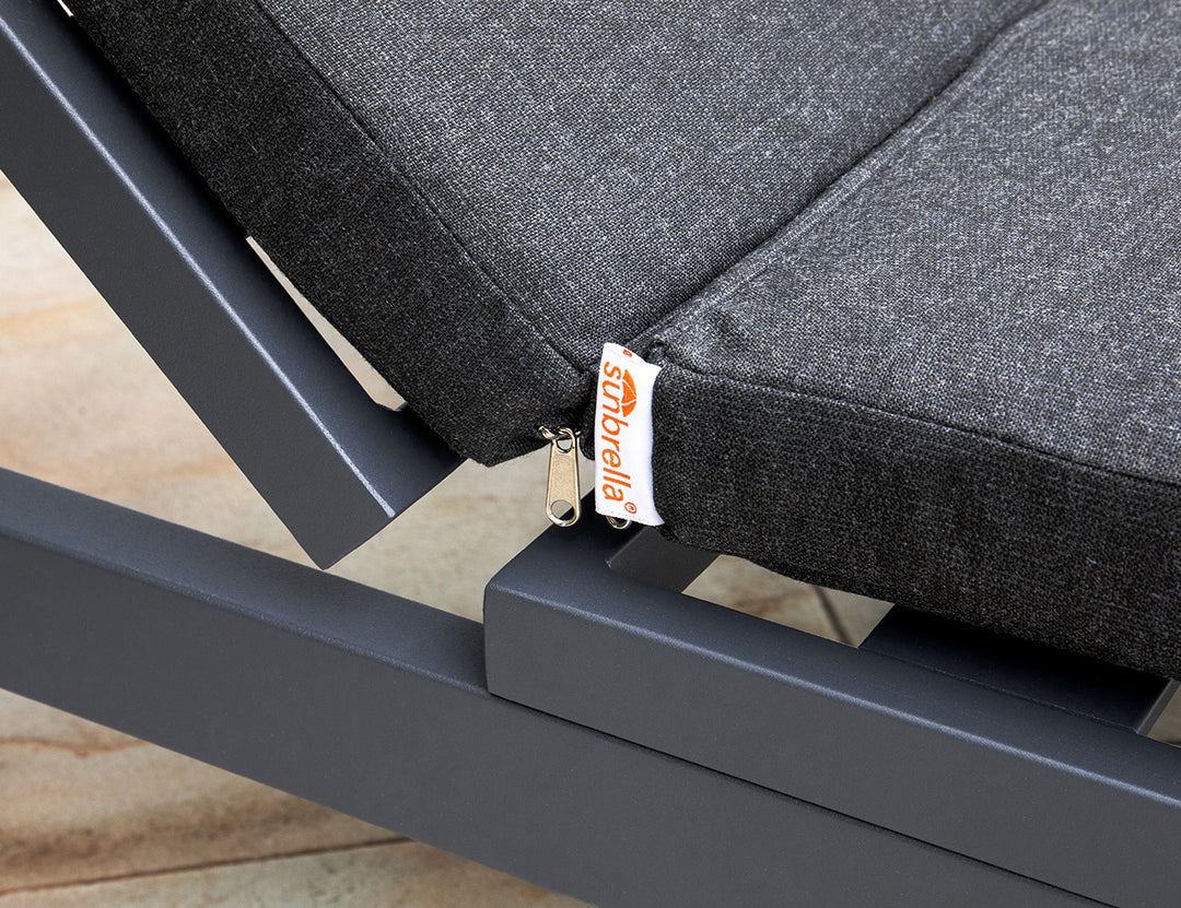 Condor Sunbrella Sun Lounger, Colour: Grey,