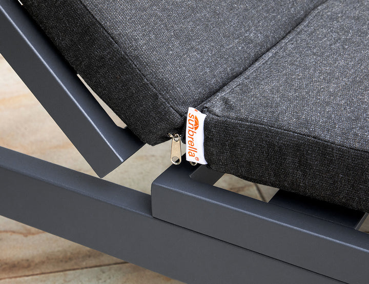 Condor Sunbrella Sun Lounger, Colour: Grey,