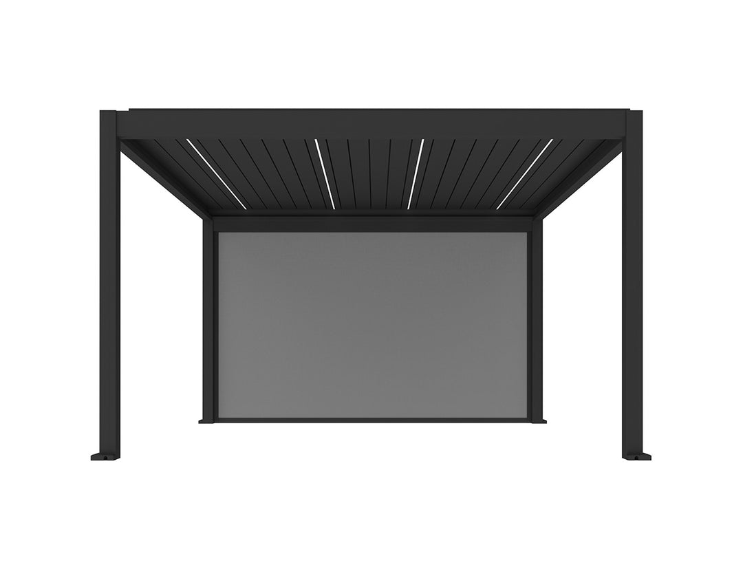 Caribbean & Atlantic Freestanding & Caspian Series Pergola Retractable Shade Blind 2.0, Size: 2.5m, Colour: Black