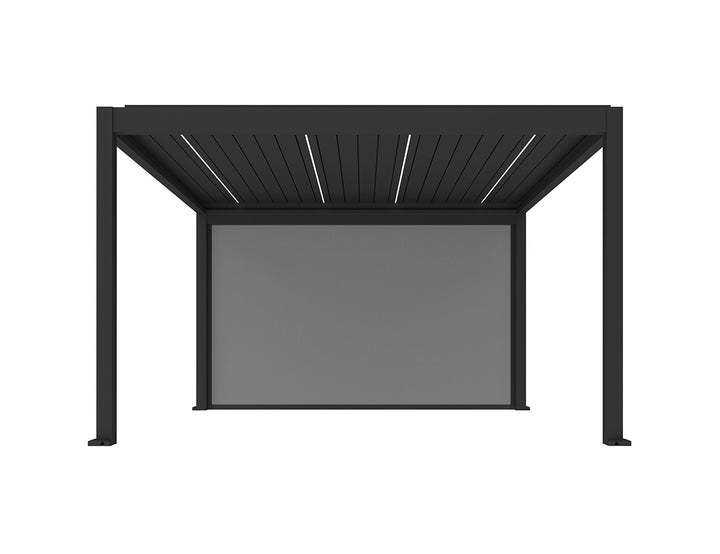 Caribbean & Atlantic Freestanding & Caspian Series Pergola Retractable Shade Blind 2.0, Size: 2.5m, Colour: Black