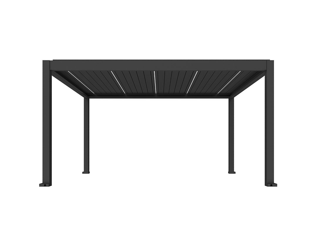 Tasman Motorised Freestanding Louvre Roof, Size: 5 x 3m, Colour: Black