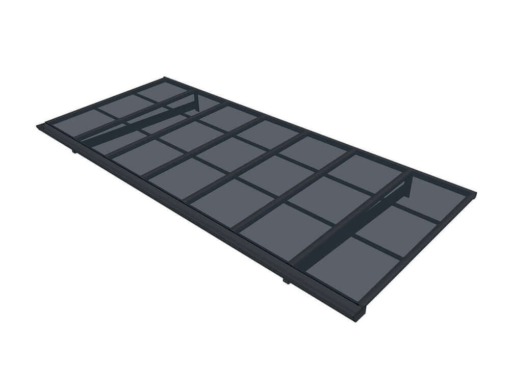 City Window / Door Awning Canopy Collection, Size: 2 x 1.5m, Colour: Black / Light Grey