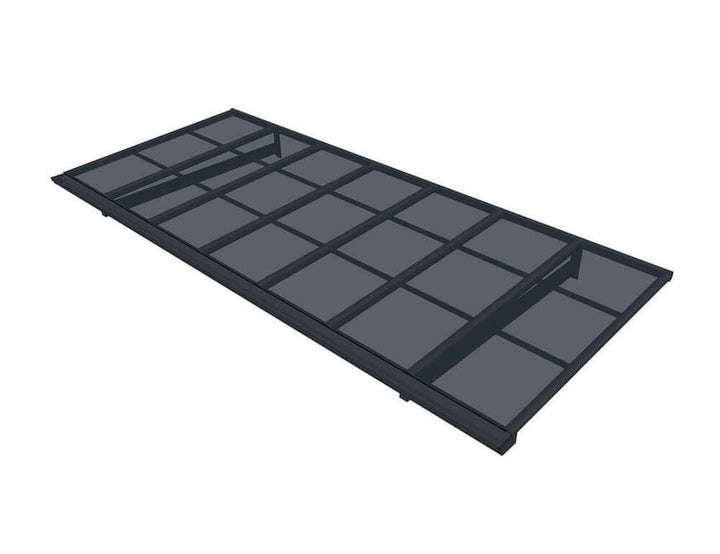 City Window / Door Awning Canopy Collection, Size: 2 x 1.5m, Colour: Black / Light Grey