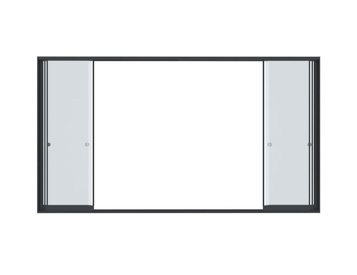 Baltic Wall Mounted Pergola Frameless Glass Sliding Door