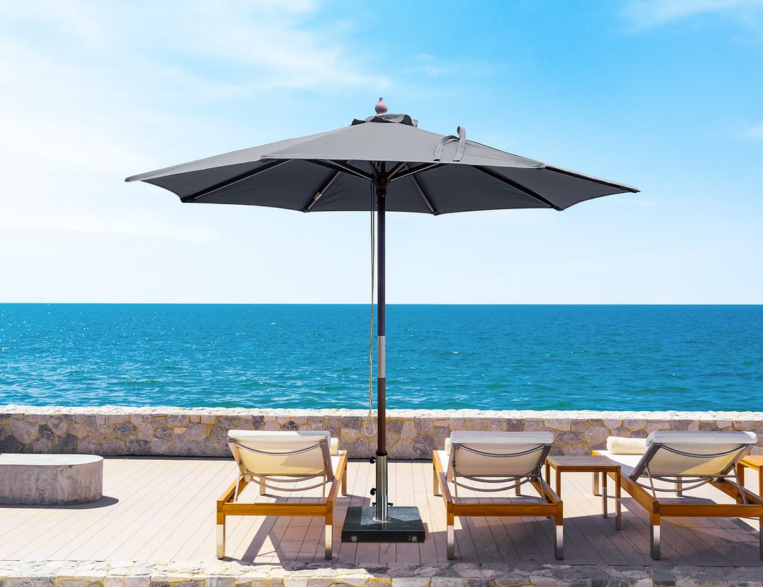 Amazon 2.3m Round Market Umbrella, Colour: Dark Grey,