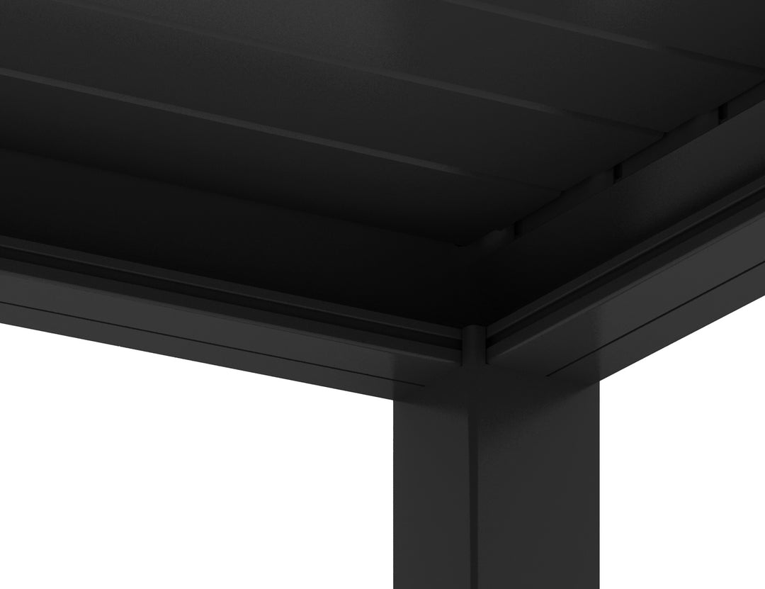 Baltic Manual Wall Mounted Louvre Roof Aluminium Pergola, Size: 2 x 2m, Colour: White