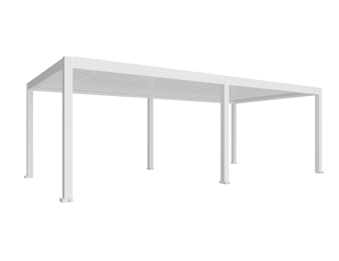 Tasman Motorised Freestanding Louvre Roof, Size: 4 x 4m, Colour: Charcoal / White
