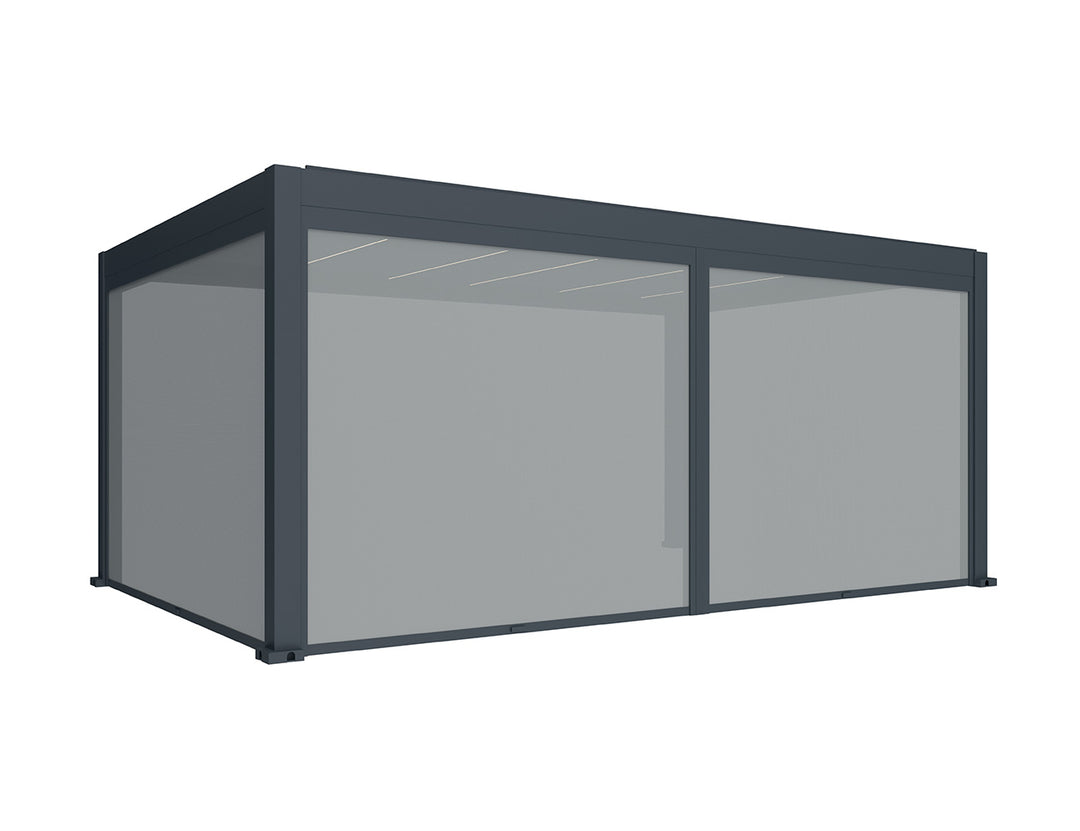 Tasman Freestanding Pergola Retractable Shade Blind, Size: 3.7m, Colour: Charcoal