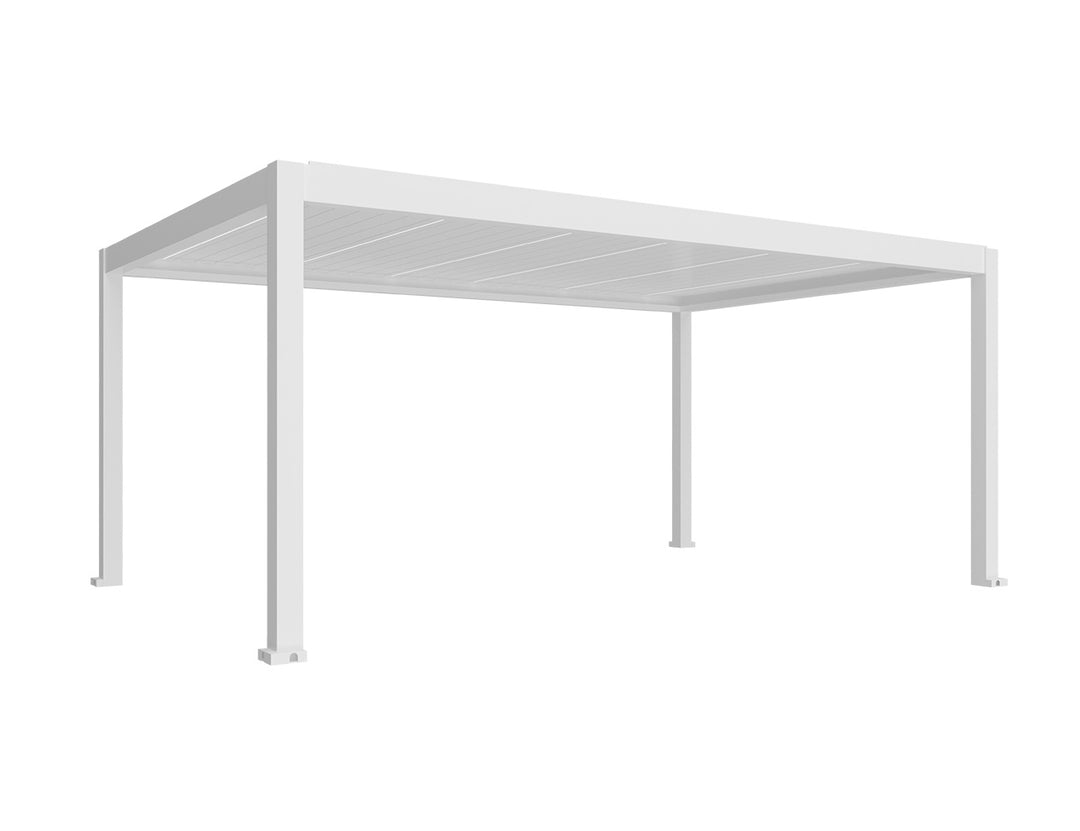 Tasman Motorised Freestanding Louvre Roof, Size: 4 x 4m, Colour: Charcoal / White