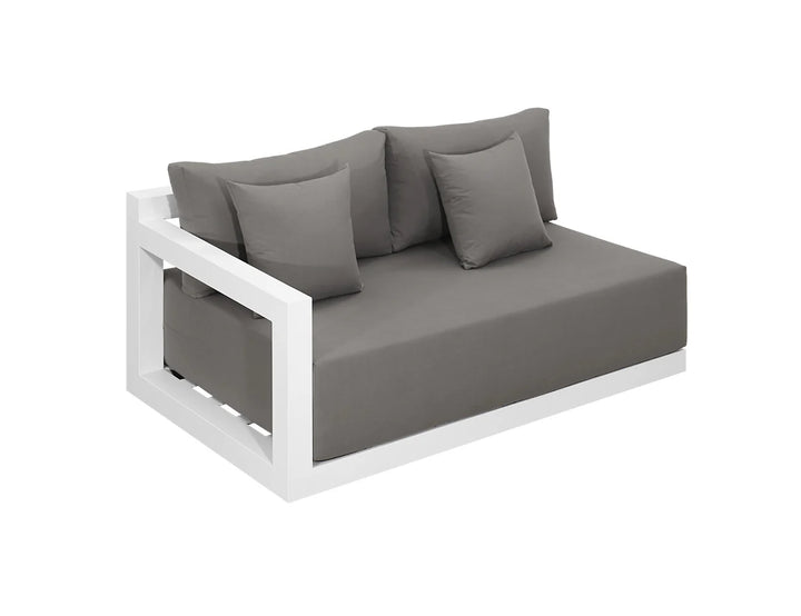 Ibis 2.0 Oversized Outdoor Right Sofa White Frame Grey Fabric