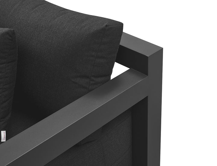 Ibis 2.0 Oversized Outdoor Loveseat, Colour: Grey Frame / Grey Fabric,