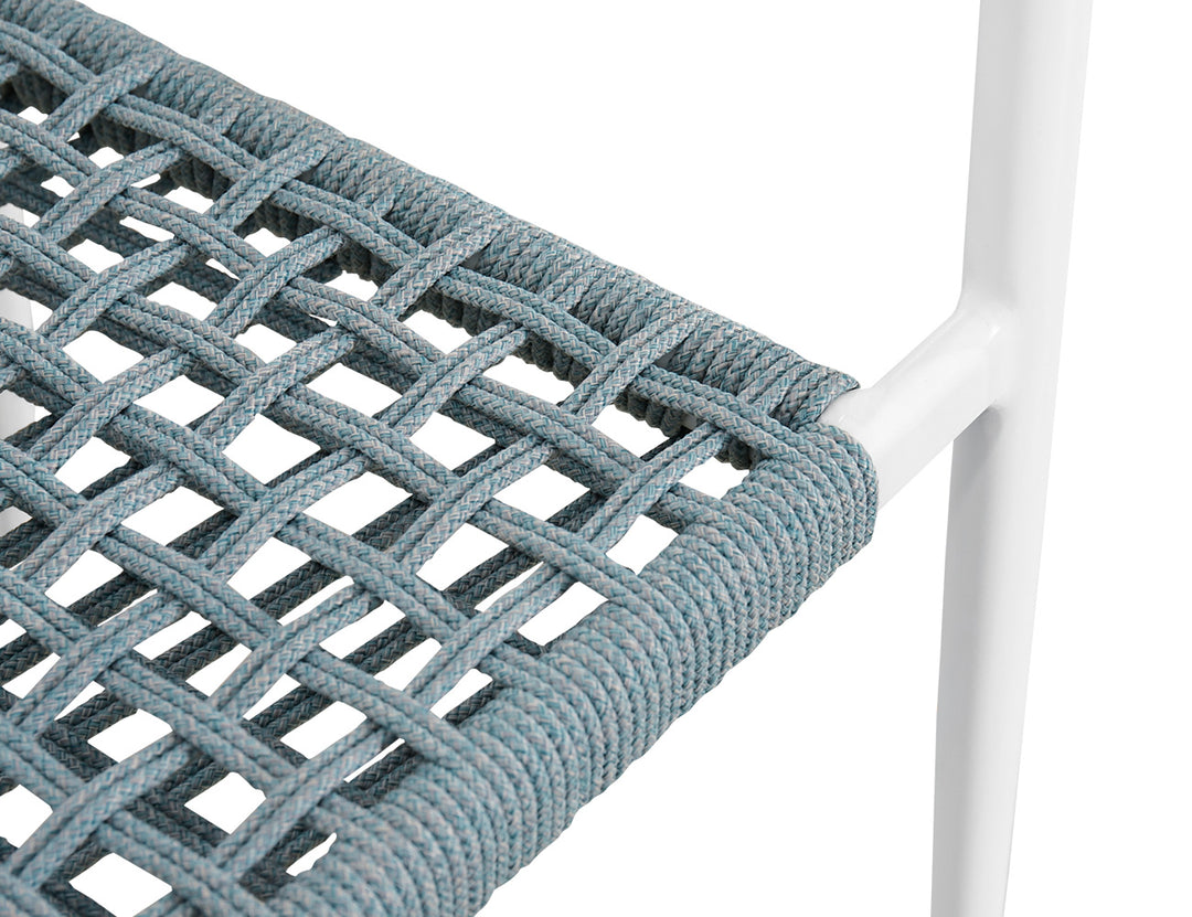 Magpie Aluminium And Rattan Dining Chair, Colour: White,