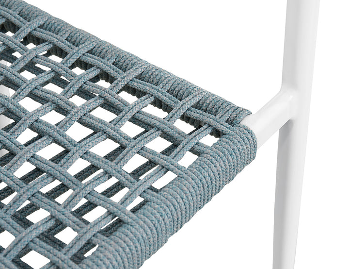 Magpie Aluminium And Rattan Dining Chair, Colour: White,