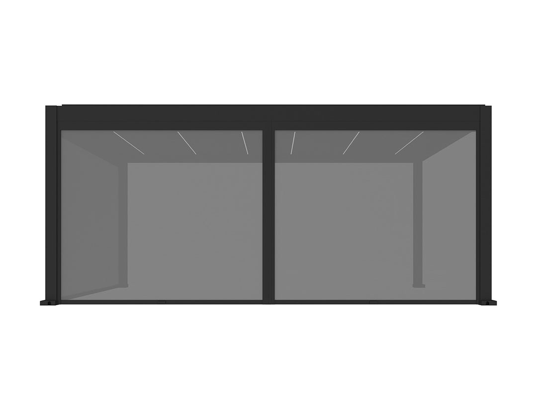 Tasman Freestanding Pergola Retractable Shade Blind, Size: 5m, Colour: Black