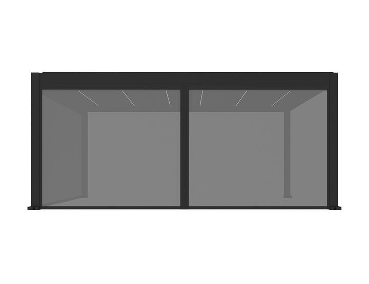 Tasman Freestanding Pergola Retractable Shade Blind, Size: 5m, Colour: Black