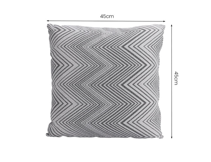 Whisper Outdoor Scatter Cushion 45 x 45cm Acrylic, Colour: Zigzag Grey,