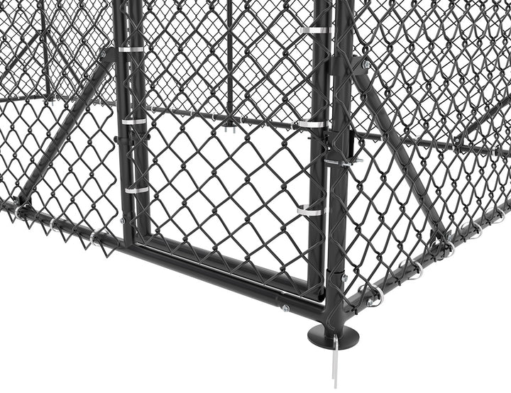 Outdoor Dog Run With One Cover - 196x389x230cm, Upgraded Mesh and Frame for Extended Durability, ,