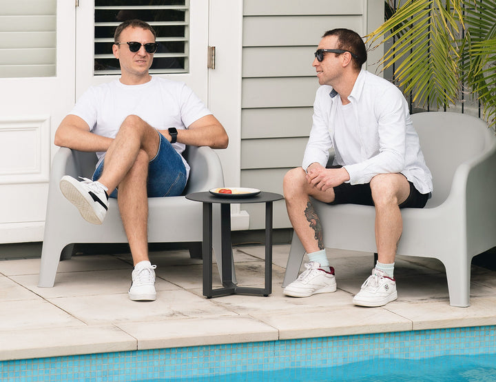 Grebe Outdoor Coffee Table, Colour: Grey,