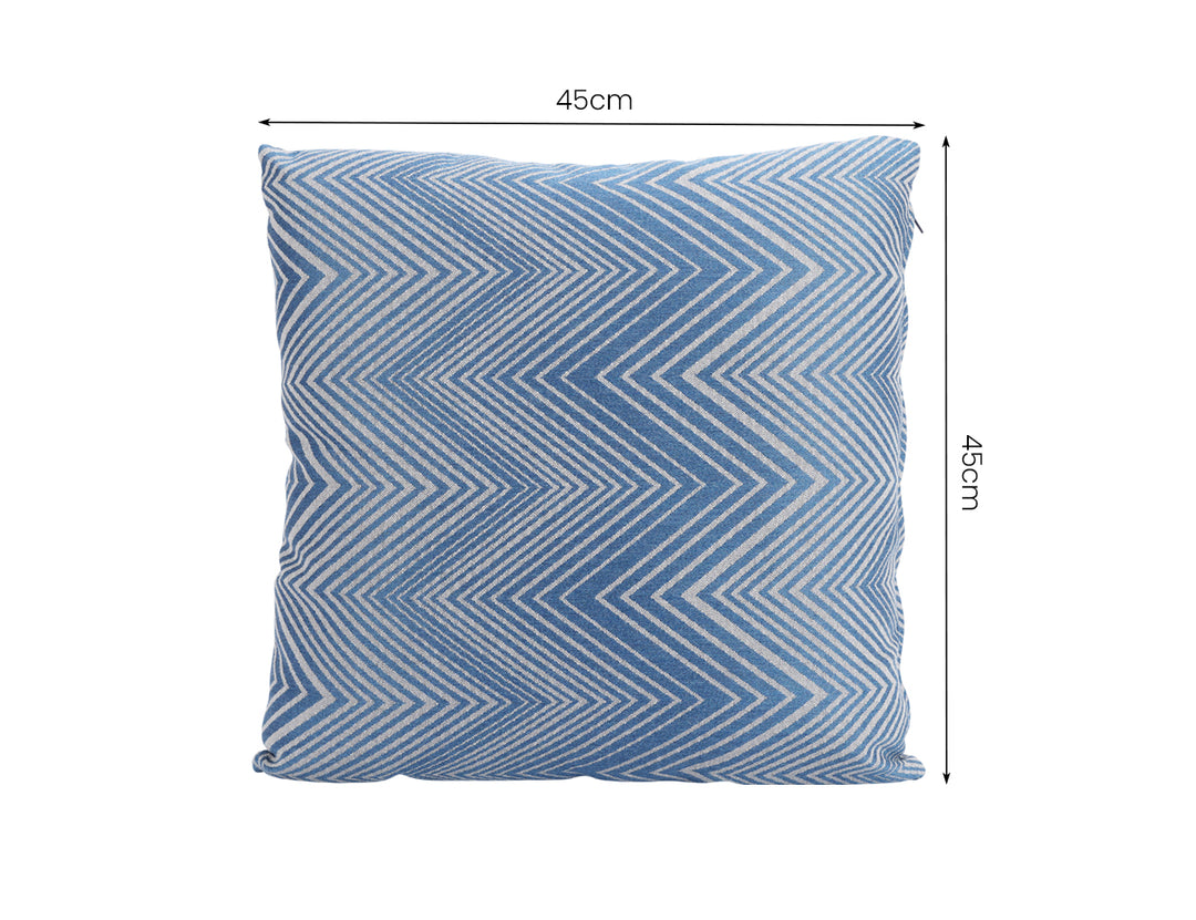 Whisper Outdoor Scatter Cushion 45 x 45cm Acrylic, Colour: Zigzag Blue,
