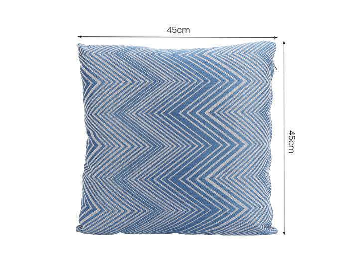 Whisper Outdoor Scatter Cushion 45 x 45cm Acrylic, Colour: Zigzag Blue,