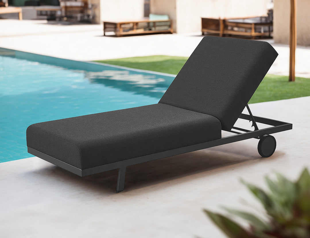 Plover Sunbrella Sun Lounger, Colour: Grey,