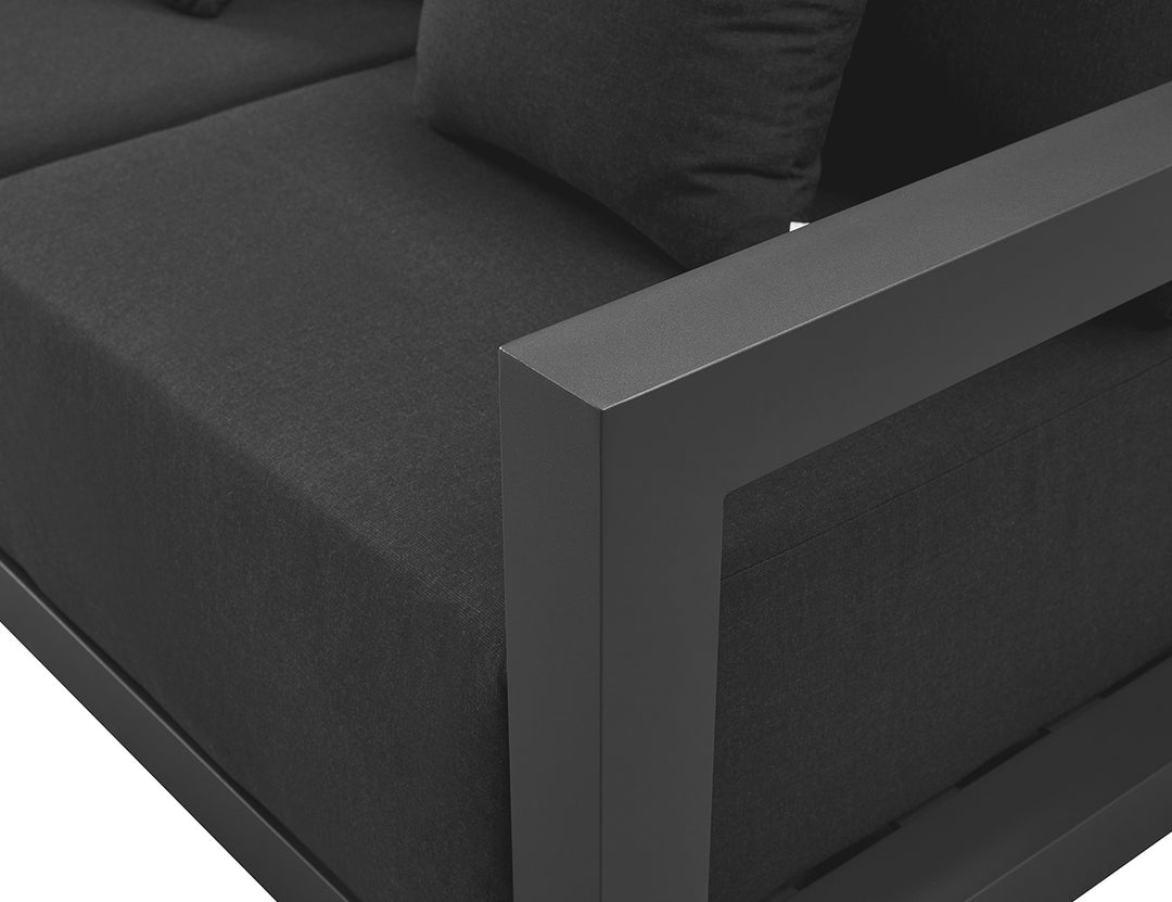Ibis 2.0 Oversized Outdoor Loveseat, Colour: Grey Frame / Grey Fabric,