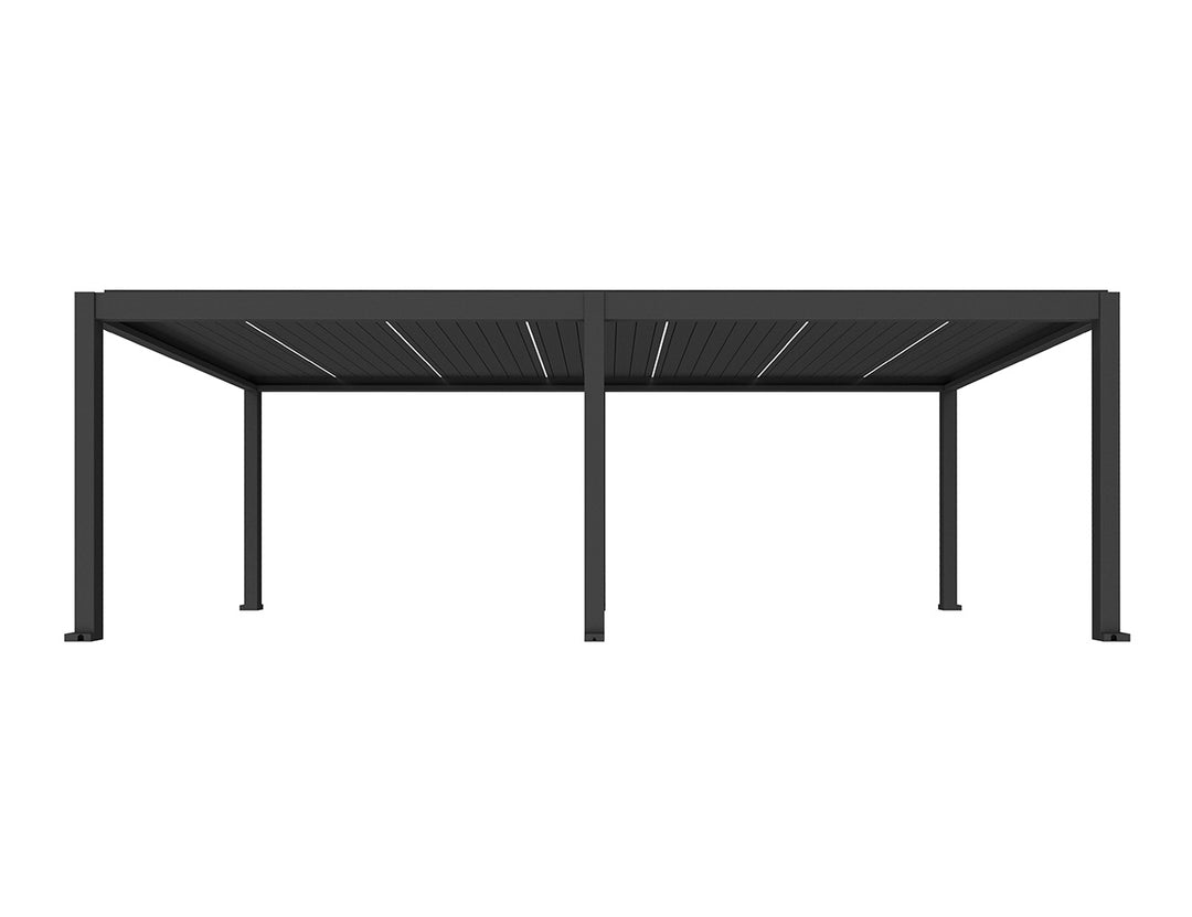 Tasman Motorised Freestanding Louvre Roof, Size: 4 x 4m, Colour: Charcoal / White