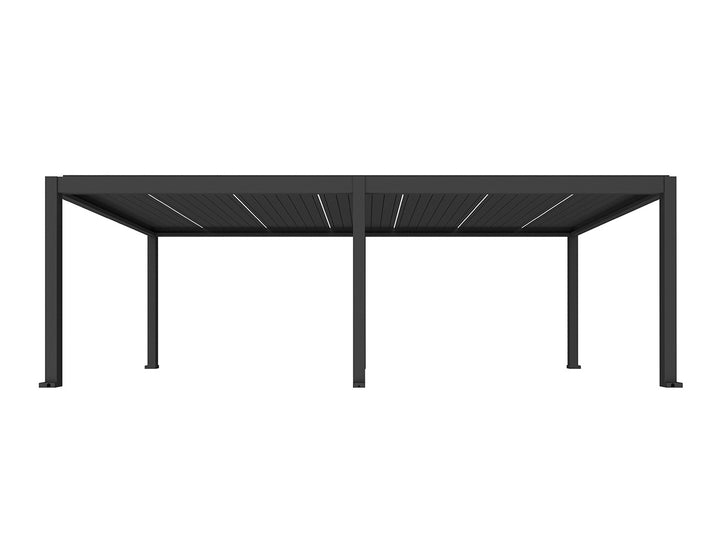 Tasman Motorised Freestanding Louvre Roof, Size: 4 x 4m, Colour: Charcoal / White