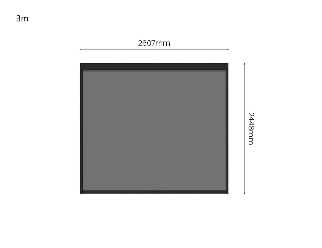 Tasman Freestanding Pergola Retractable Shade Blind, Size: 3.7m, Colour: Charcoal