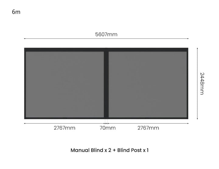 Tasman Freestanding Pergola Retractable Shade Blind, Size: 3.7m, Colour: Charcoal