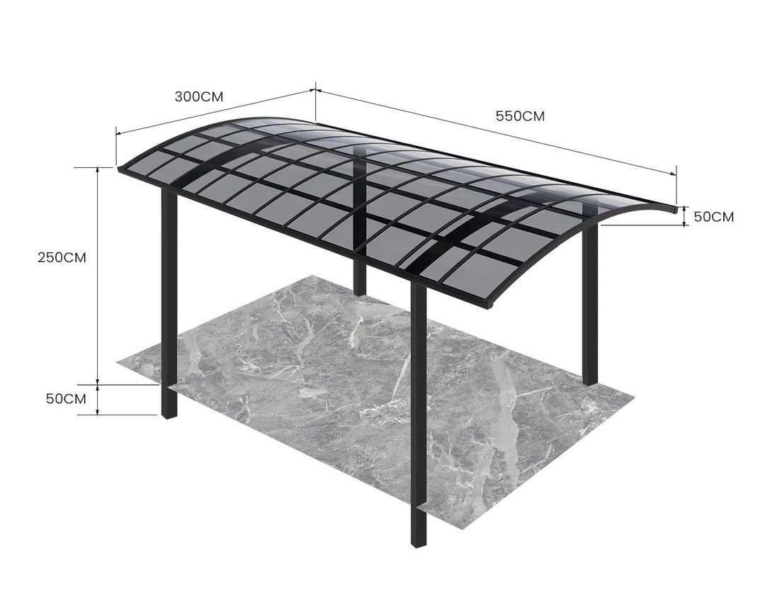 Carport 5.5m X 3m X 3m (for CS19011-6 only), ,