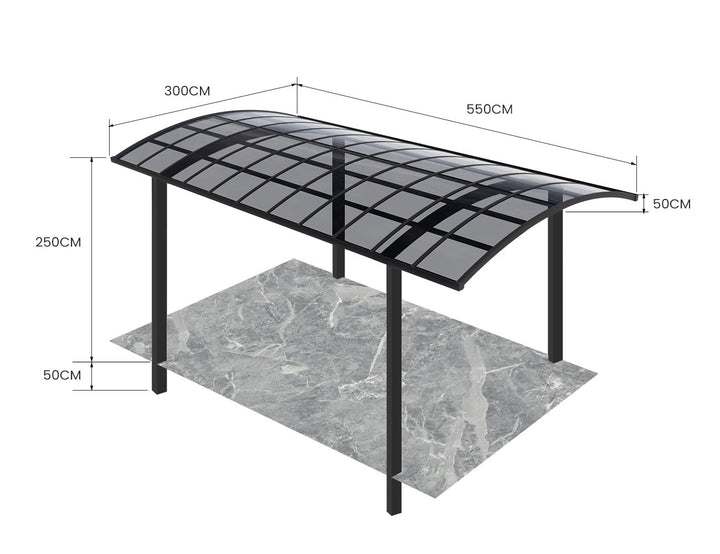 Carport 5.5m X 3m X 3m (for CS19011-6 only), ,