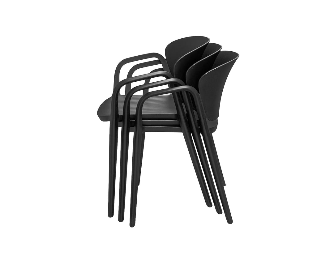 Andi Outdoor Patio Dining Armchair, Colour: Black,