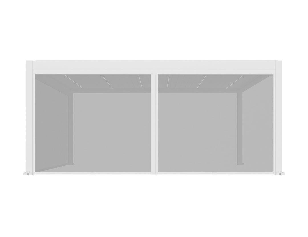 Tasman Wall Mounted Pergola Retractable Shade Manual Blind, Size: 5m, Colour: White