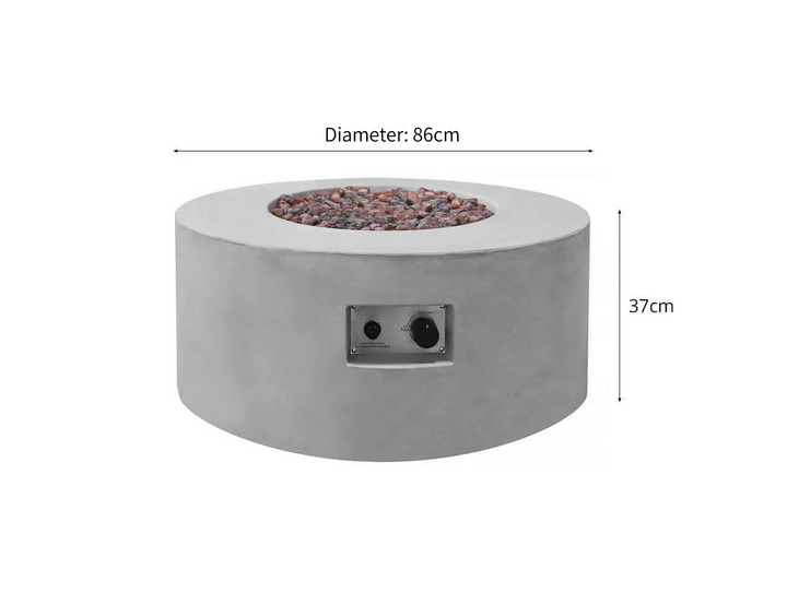 Ruapehu Outdoor Gas Fire Pit, Size: Natural Gas,