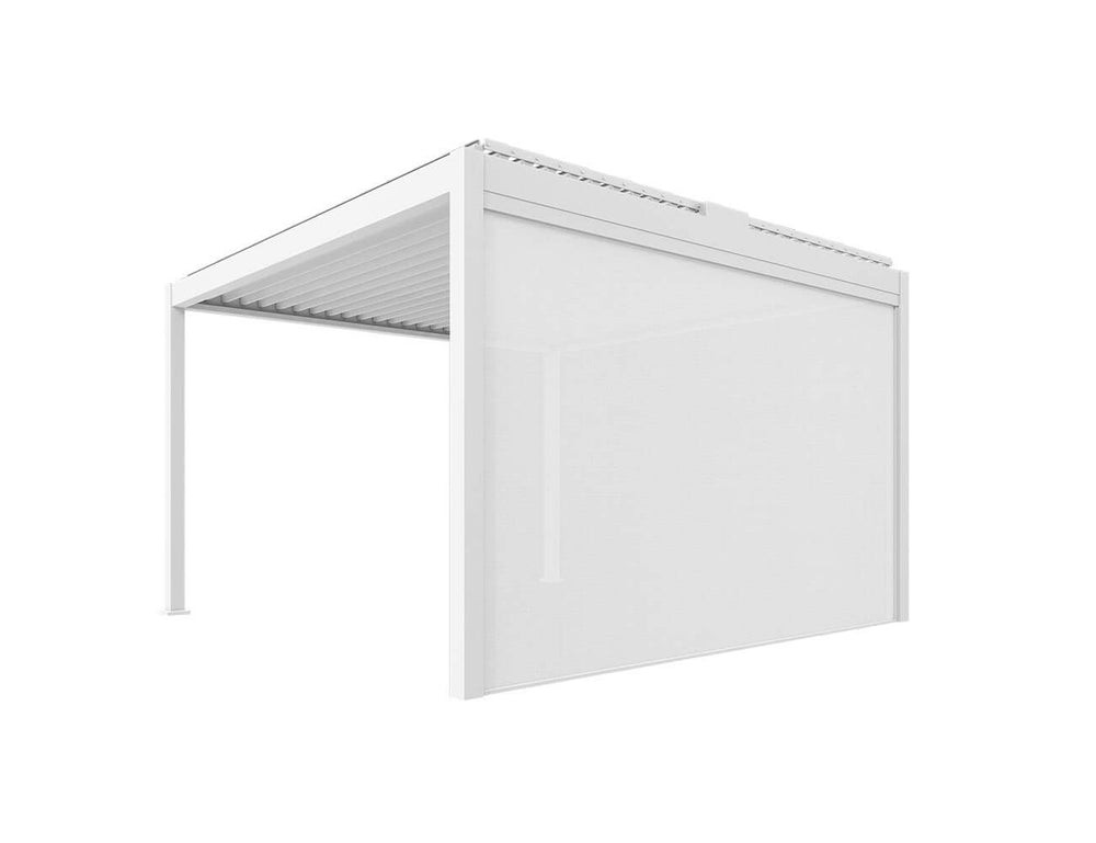 Ahipara&Kapiti 2.0 Pergola Retractable Shade Blind - 4m, Colour: White,