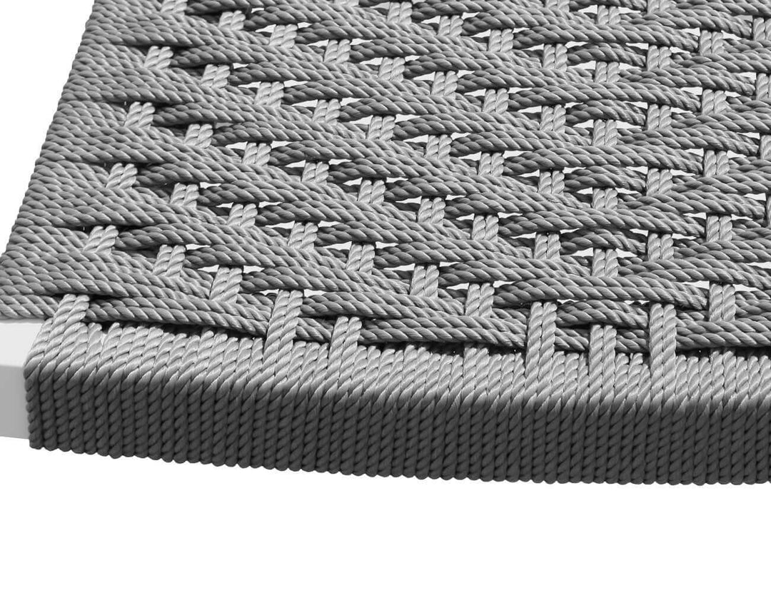 Albatross 2.0 Aluminium and Rope Outdoor Dining Chair, Colour: White,