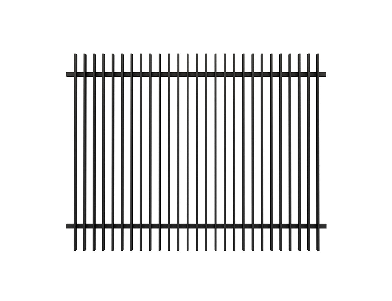 Aluminium Blade Fence Panel - Vertical(DIY), Size: 2.4 x 1.8m, Colour: Black